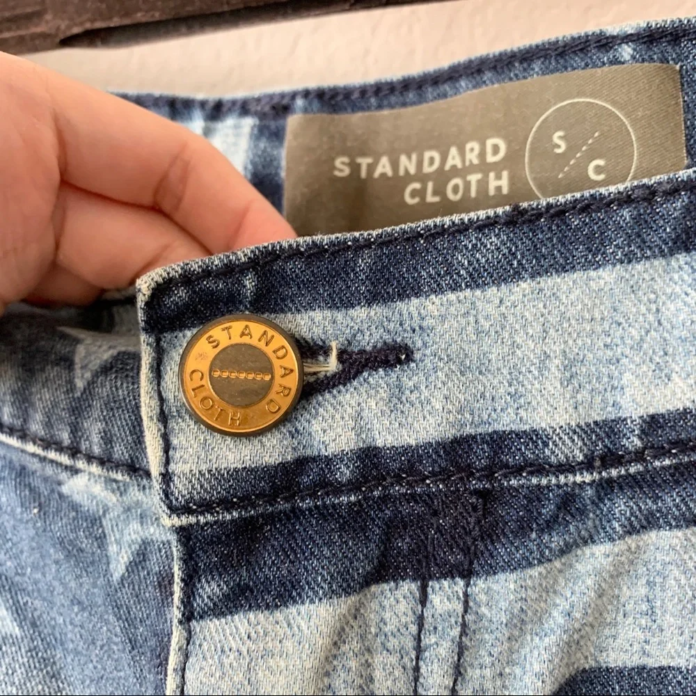 NWOT Stars & Stripes cutoff long short denim by standard cloth